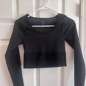 Aerie Black Fitted Long Sleeve Bodysuit